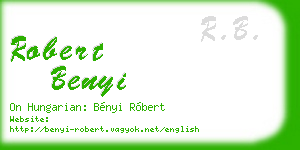 robert benyi business card